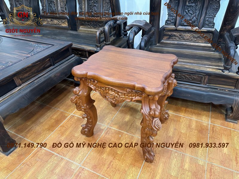 Bộ bàn ghế Hoàng gia tân cổ điển gỗ hương đá